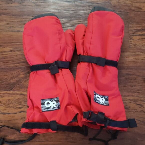 Outdoor Research Red Winter Insulated Gortex Outer And Inner Mittens Size XL - Picture 1 of 6
